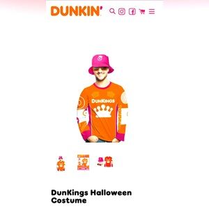 Dunkin Donuts DunKings Costume SM/MD